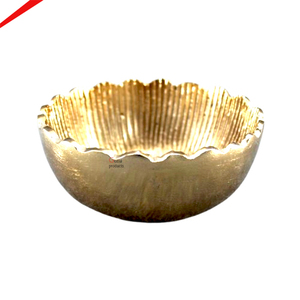 Bol à fruits décoratif de Noël en aluminium coulé, design unique, artisanal, de haute qualité, doré - Product Image 5
