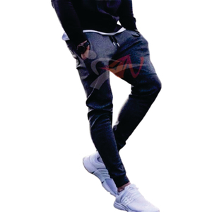 Pantalon en coton décontracté de haute qualité avec impression personnalisée pour hommes Pantalon en tissu flexible avec logo - Product Image 1