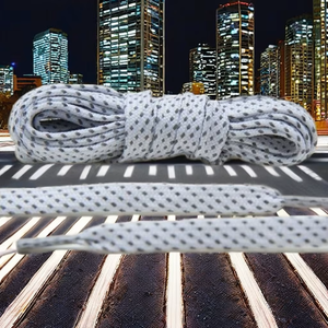 Broches métalliques rondes argentées réfléchissantes pour baskets de course et chaussures de randonnée, longueur personnalisée, logo personnalisé découpé à la forme - Product Image 2