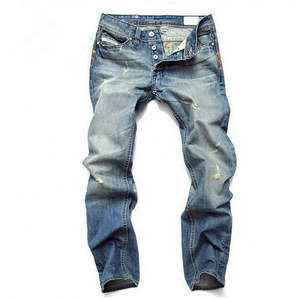 Jeans pour hommes fabriqués en usine, 100% coton, coupe slim, jeans décontractés, design tendance, jeans en denim pour hommes - Product Image 1