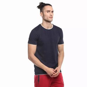 Hot Selling Men's Casual T-Shirt 100% Cotton Breathable Geometric Pattern Short Sleeve Best Quality Fashionable Wholesale Tee - Product Image 5
