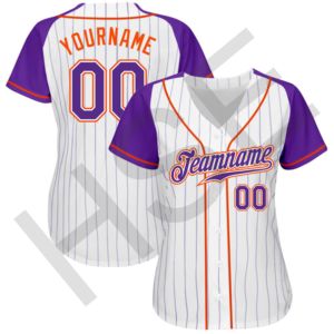 เสื้อเบสบอลลายทางสำหรับผู้หญิงแบบสั่งทำพิเศษ - Product Image 2