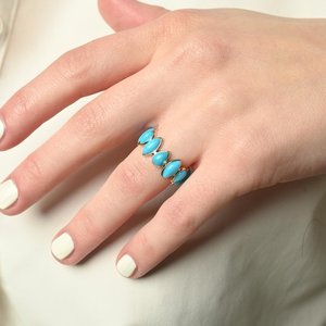 18K Gold Sapphire Ruby Emerald Eternity Band Wedding Ring - Product Image 6
