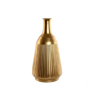 Vase à fleurs de table, finition métallique mate luxueuse, vase moderne pour la maison, les mariages, les fêtes et la décoration de jardin extérieur - Product Image 6