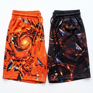 Fluid <b>Marble</b> <b>Mesh</b> Shorts | Teal Green and Soft Silver Gray Liquid Wave Printed Gym Shorts for Streetwear - Product Image 6