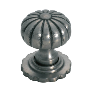 Wholesale Cast Iron Cabinet Knobs Fluted Pumpkin Drawer Pulls Vintage <b>Wardrobe</b> Hardware <b>Rustic</b> Furniture Knobs With Backplate - Product Image 1