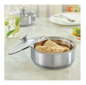 design stainless steel hot pot silver chapati rice box keep food warm & fresh casserole cookware home <b>kitchen</b> restaurant - Product Image 6