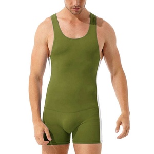 Combinaison de lutte pour hommes de qualité supérieure, OEM, 180g, Spandex, séchage rapide, respirante, entraînement en salle de sport, vêtement de sport une pièce, TriPro Sports - Product Image 4