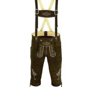Tenue Lederhosen pour hommes, style bavarois, marron foncé, tailles européennes 46 à 62 - Product Image 1