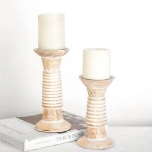 Candelabro de Madera Rústico Hecho a Mano, Decoración Minimalista Moderna para el Hogar, Centro de Mesa para Bodas - Product Image 4