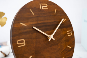 Horloge murale à pendule en bois avec logo personnalisé, prix usine, pour la décoration intérieure - Product Image 3
