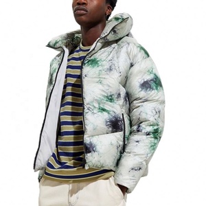 Custom Logo <b>Men's</b> Winter Waterproof Safari Puffer <b>Jacket</b> Mandarin Collar Nylon Shell Polyester Lining Cotton-Filled Polyester - Product Image 1