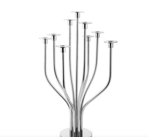 Luxury Silver Stainless Steel 9-Light Candelabra <b>Candle</b> <b>Holder</b> for Wedding Centerpieces, Christmas, Banquet, Hotel & Event Decor - Product Image 2