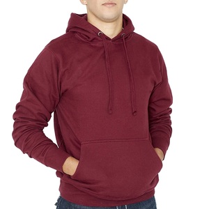 High Quality Men Front Logo Custom Printed Fleece Quick Dry Breathable Heavyweight Soft Cotton <b>Plain</b> <b>Hoodies</b> Sweatshirts - Product Image 1