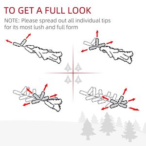 Albero di Natale Bianco Sottile con 390 Punte Realistiche, Albero di Natale Artificiale a Matita con 6 Rami e Base in Plastica - Product Image 5