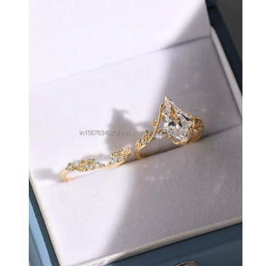 IGI/ Lab Grown Kite Cut Diamond Vintage 14K Amarillo Boda/Anillo de compromiso Unisex Fino Oro blanco Fiesta de aniversario-Digno - Product Image 2