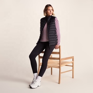 Black Knitted <b>Quilted</b> Puffer Vest Sleeveless Zip <b>Waistcoat</b> Lightweight Outerwear Autumn Outdoor Wear Women's Vest - Product Image 5