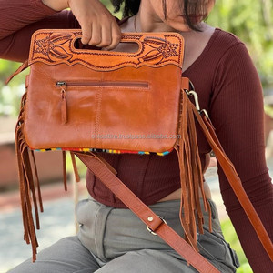 El más nuevo bolso de mano occidental con manta de sillín, bolsos cruzados de cuero genuino, bolso lateral de lujo personalizado de alta calidad para mujer - Product Image 5