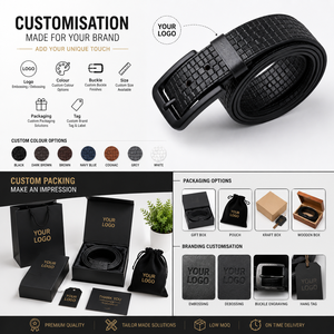 Cinturón de Cuero Casual Negro Premium para Hombre, 40 mm de Ancho, Hebilla con Recubrimiento en Polvo, Cinturón para Uso Diario - Product Image 5