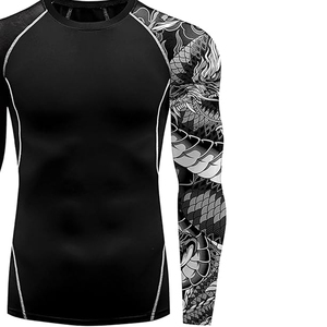 Top Trending Custom Embroidery Logo Unisex MMA Rash Guard-UPF50+ Eco-Friendly Breathable Quick Dry <b>Compression</b> Clothing OEM New - Product Image 5