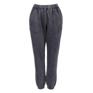 Pantalones Deportivos para Mujer de Alta Calidad, Lavado Ácido, 100% Algodón Orgánico Transpirable, con Etiqueta y Logotipo Personalizados, Venta al Por Mayor de Fábrica OEM - Product Image 6