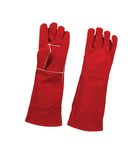 Gants de sécurité en polyéthylène rouge résistants à la chaleur, manchette de 25,5 cm, durables, antidérapants, respirants, flexibles, protection au travail, 7 oz, personnalisables - Product Image 3