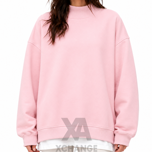 Sudadera de cuello alto bordada con letras griegas para mujer, jersey de invierno extragrande de algodón grueso - Product Image 3
