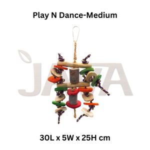 ชวาไม้แบบแข็งเป็นมิตรต่อสิ่งแวดล้อมสำหรับสัตว์เลี้ยงของเล่นสำหรับให้นกเล่นกาแฟไม้เล่นได้เต้นแบบ M - Product Image 2