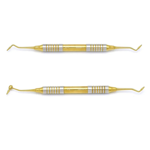 Instruments dentaires Bone Bridge Instruments BBI-464 en acier inoxydable couleur or, manuels, 6 pièces, classe I, pour le nettoyage et le remplissage composite - Product Image 4