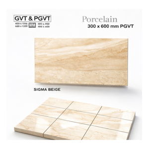 Azulejos de Porcelana GVT PGVT Brillantes de 300x600 mm, Estilo Carrara Statuario Calacatta, Suministro al por Mayor, Aspecto de Mármol - Product Image 1