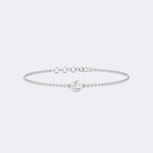 0.50CTW Round Bezel-<b>Set</b> Diamond Station Bracelet - Product Image 5