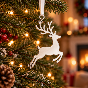 Metal <b>Christmas</b> Ornaments Custom Logo Embossed <b>Tree</b> Hanging Decoration OEM Wholesale - Product Image 1
