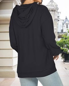 Ensemble de sport unisexe en molleton de coton et polyester surdimensionné et épais pour femme, avec logo personnalisé, à double doublure, comprenant des sweats à capuche - Product Image 5