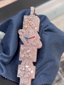 Joyería de Lujo para Hombre, Plata 925 Premium con Diamantes Cultivados en Laboratorio, Letra Árabe Artística, Estilo Hip Hop, Streetwear, para Fiestas, Moda Élite - Product Image 3