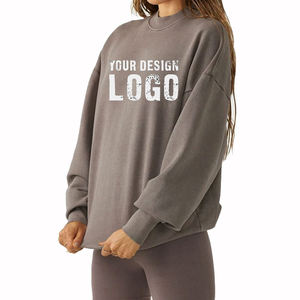 Sudadera Personalizada para Mujer, de Felpa, con Bordado, Cuello Redondo, Estilo Urbano, Venta al Por Mayor de Fábrica - Product Image 6