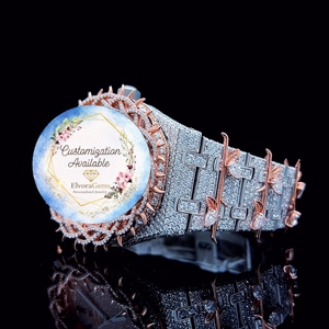 Reloj Inteligente Redondo de Moda para Mujer con Gemas, Personalización Disponible - Product Image 2