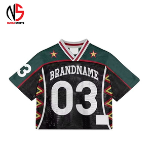 <b>Top</b> Quality <b>Men's</b> Printed Mesh Boxy Jersey Eco-Friendly Lightweight Breathable V-neck Boxy Fit Streetwear Custom Logo OEM 2026 - Product Image 4