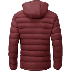Custom Logo Outdoor Lightweight Warm Duck <b>Feather</b> Men Nylon Hooded Winter Bubble Puff <b>Down</b> Coat - Product Image 3