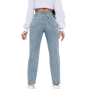 Pantalones Vaqueros Personalizados para Mujer 2026, de Alta Calidad, Cómodos, Elásticos, Ajustados, Azules, de Pierna Recta, Estilo Casual - Product Image 3