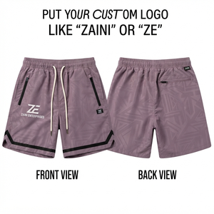 Shorts pour hommes en polyester/nylon 120 GSM à séchage rapide, taille mi-haute avec cordon de serrage, imprimé sérigraphié, couleur unie, noir, décontracté, qualité supérieure - Product Image 1