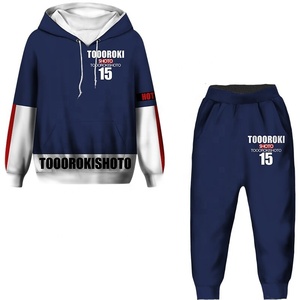 Conjunto de sudadera con capucha y pantalones de chándal para hombre, Jersey grueso con estampado 3D, traje de chándal de 2 piezas con bolsillo de canguro sublimado - Product Image 1