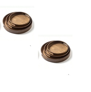 Wooden serving <b>tray</b> classic design smooth polished surface ideal for serving food drinks snacks <b>kitchen</b> dining - Product Image 1