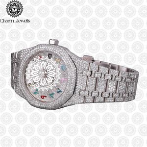 Montre de luxe Charm Jewells en acier inoxydable, mouvement mécanique analogique 40 mm, cadran lumineux, étanche 10 bars, date automatique, fonction push - Product Image 4