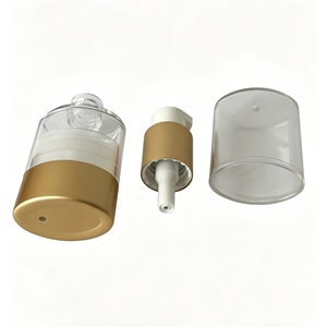 Botella Ovalada de 25/30/40 ml con Bomba Airless, Envase Cosmético Dorado de Lujo para Suero, Loción, Base de Maquillaje y Pelucas, Personalizable - Product Image 3