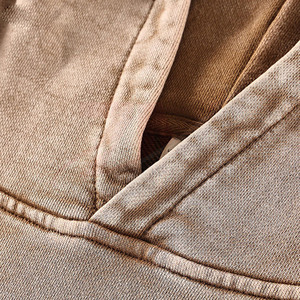 Sudadera con Capucha de Algodón Lavado al Ácido para Hombre, Estilo Vintage, Sudadera con Capucha de Gran Peso, Estilo Urbano, Corte Oversize - Product Image 3