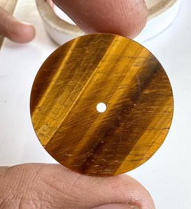 Cadran de montre mouvement NH35, pierre œil-de-tigre naturelle, disque rond de 28,50 mm pour la fabrication de montres - Product Image 1