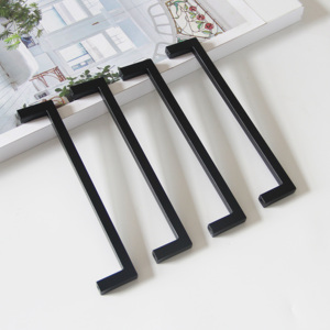Servicio ODM: Herrajes Modernos de Aleación de Zinc Negro Mate con Barra Cuadrada para Gabinetes de Cocina, Cajones de Baño y Muebles - Product Image 3