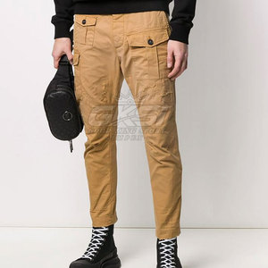 Pantalon cargo pour homme fabriqué en usine, vente chaude, 100% coton, respirant, coupe droite, couleur unie - Product Image 4