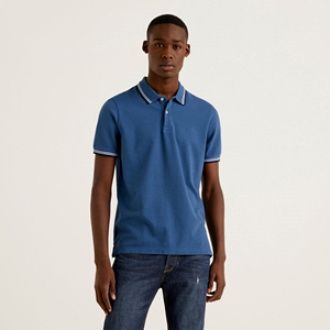 Camiseta Polo Personalizada de Algodón 100% con Cuello Camisero y Combinación de Colores, Ropa Casual para Hombre, Gran Venta - Product Image 1