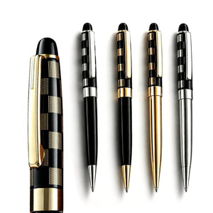 NM-437B Luxury Business Logo Pen Advertising Promotional Blue Black Ink Heavy <b>Metal</b> <b>Grid</b> Pen With Custom logo Print - Product Image 1